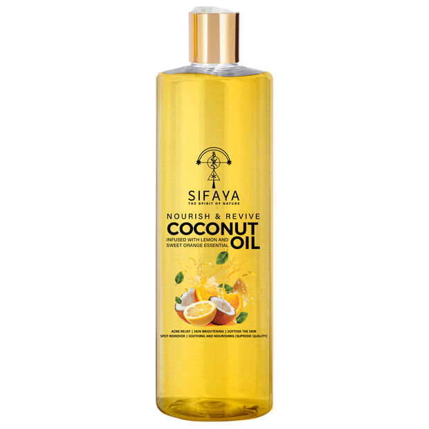 NOURISH & REVIVE COCONUT  BODY OIL  with Lemon & Sweet orange ( 500ml)