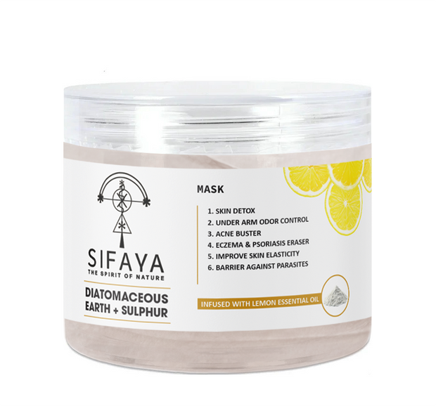 Diatomaceous earth + sulfur mask